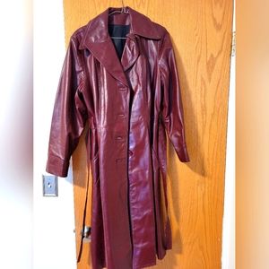 Vintage 70s Leather Trench Coat